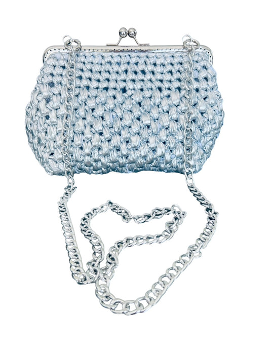 sac stella les sacs de Michèle sac tendance argenté pour cérémonie fait au crochet 